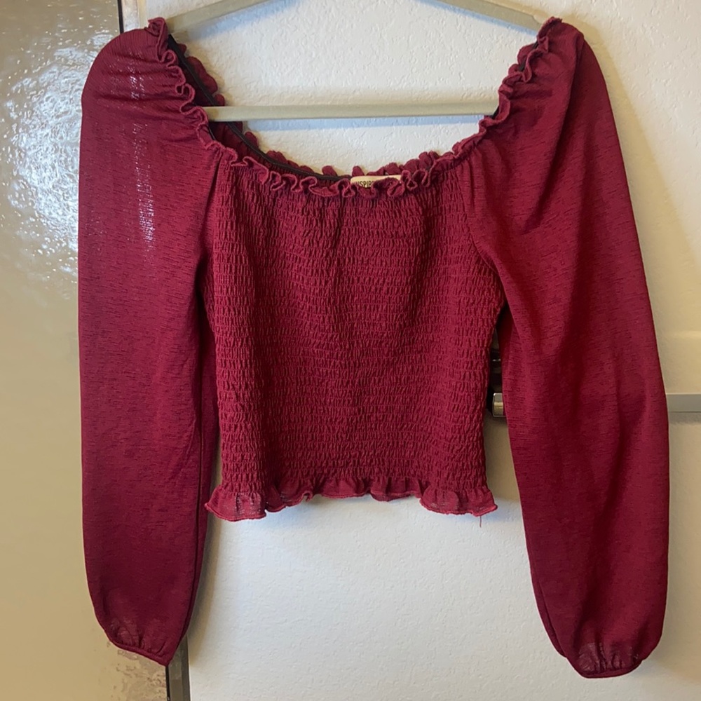 Maroon crop top size s